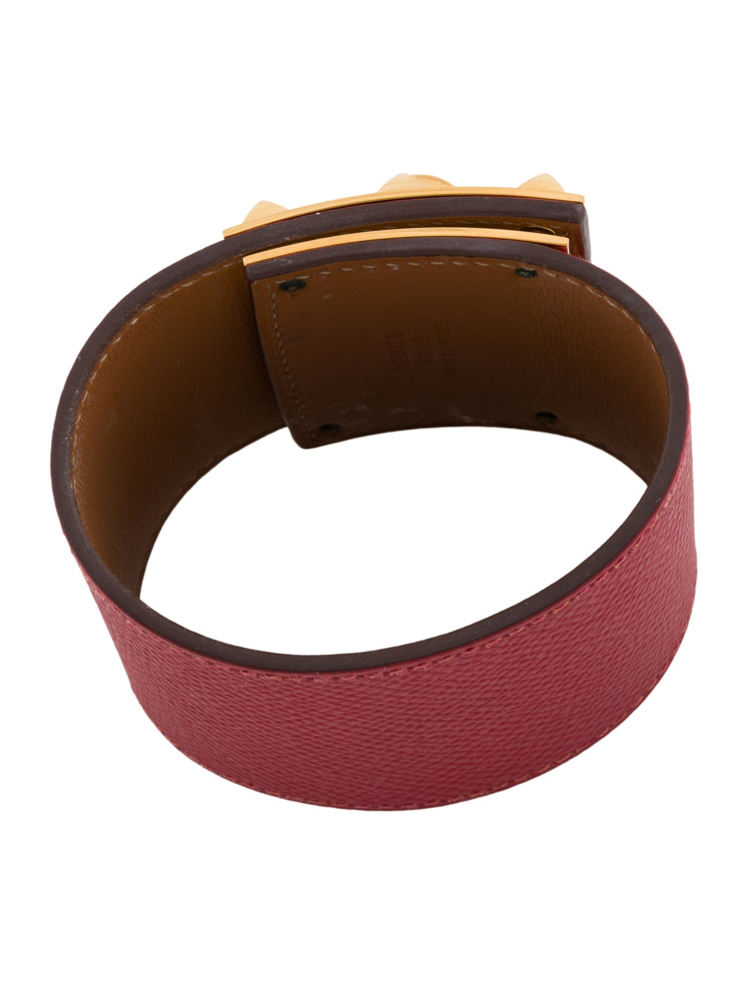 Hermès Leather Extreme Kelly Dog Wrap Bracelet